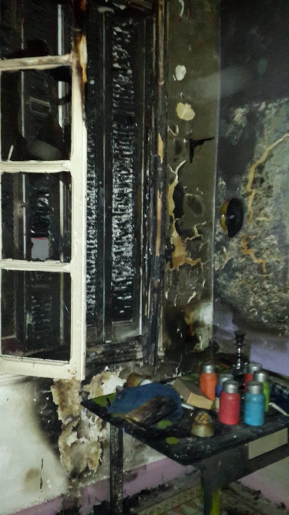 The aftermath of the January 14 attack of Fanni Raghman Anni's headquarters.