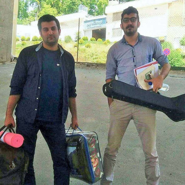 The Rajabian brothers posted this photo to social media before leaving for Evin Prison (Facebook).